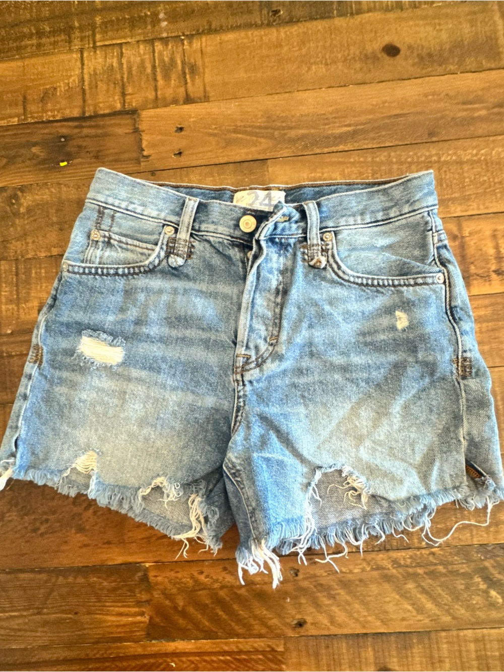 FREE PEOPLE WE THE FREE Distressed Denim Cutoff Shorts